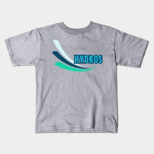 Hydros! Retro Aqua Roostertail Logo Kids T-Shirt